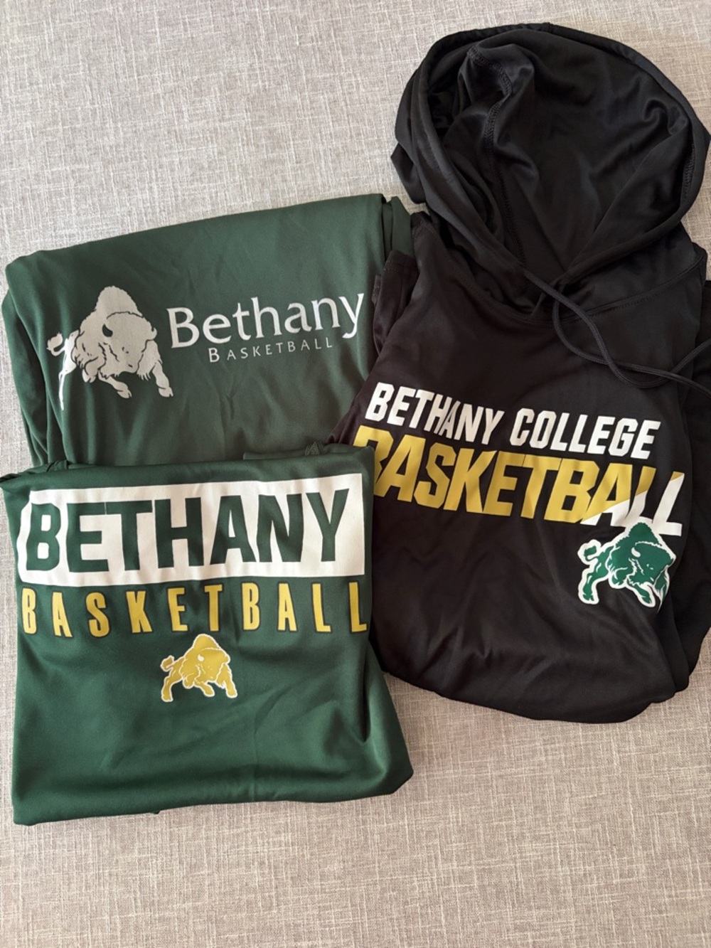 Bethany Basketball Pullover and Tees - Green & Black